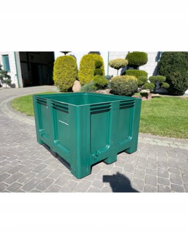 Polna plastična paleta visoke kakovosti, 3 vodila, 120x100, ZELENA