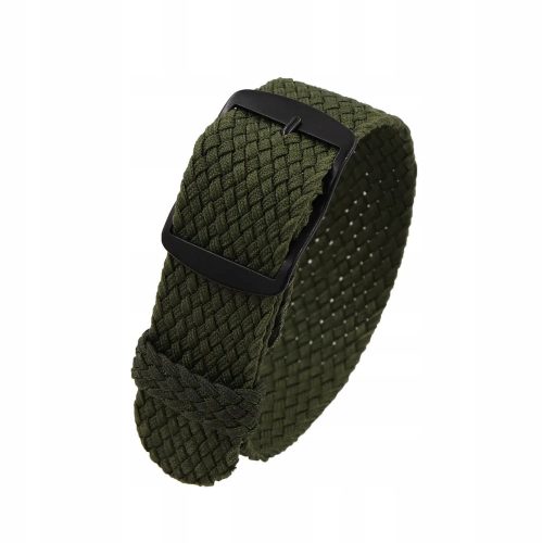 Perlon Zeleni NATO Zulu Pašček za Uro 18 mm Črna Sprzączka