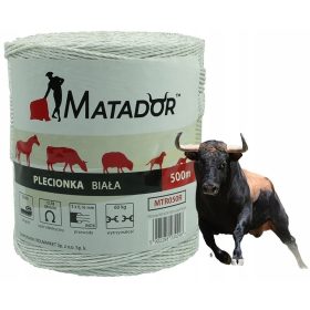 Pletenica Matador za električne ograje 500m bela
