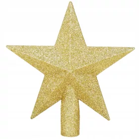 Zlata božična zvezda za smreko 15 cm - Springos®