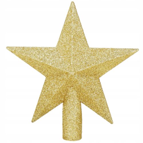 Zlata božična zvezda za smreko 15 cm - Springos®