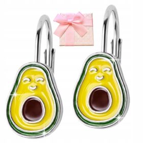   Srebrni uhani za deklice z motivom avokada, angleško srebro 925