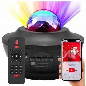   SuperLED projektor Gwiazda z LED nočno svetilko Bluetooth zvočnikom