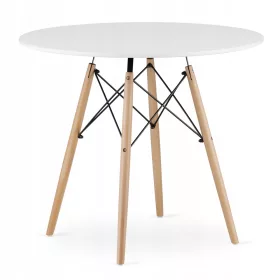   Okrogla kuhinjska miza MUF-ART, svetla bukev, 90 x 90 x 72 cm