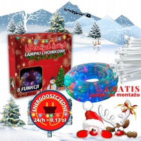 Svetlobna cev večbarvna LED zunanja 10m + GRATIS