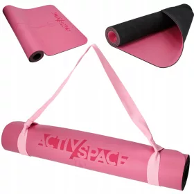 Mata za vadbo PU Activ/Space 183 cm x 68 cm roza