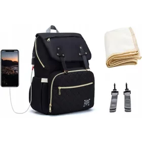 portni nahrbtnik za starše T119 črn