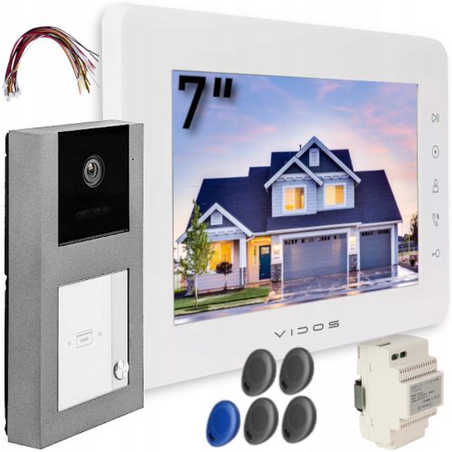 Monitor za video domofon VIDOS X M12W + 2 dodatna izdelka