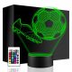 Nočna lučka za otroke s 3D LED RGB barvami in daljinskim upravljalnikom
