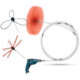   TORNADO ČISTILNI SET ZA DIMNIK 9m + ČISTILNA GLAVA ZA KABEL