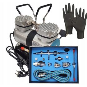   Aerograf Magma AB-186K z dwutłokowym kompresorem do malowania 3 l 6 bar