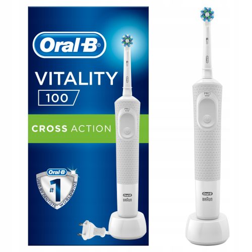  Oral-B Vitality 100 električna zobna ščetka s tehnologijo Braun, bela, 1 kos