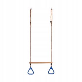   Gugalnica za gimnastiko s trapezom in ročaji za igrišče modre barve