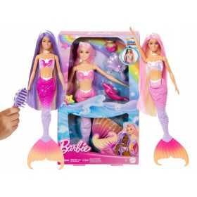   BARBIE SIRENA MALIBU Z DOLGIMI LASMI, SPREMENLJIVI BARVNI EFEKT