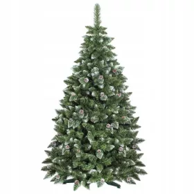   Umetno božično drevo ZIMSKA JELKA NARAVNI BOR - OŠNJENA 220 cm PREMIUM RAZRED + STOJALO
