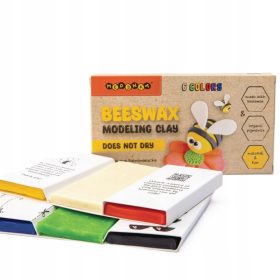    MEDENKA 100% naravna Modelirna masa Plastelin s čebeljim voskom, 6 barv