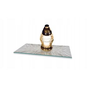 Stekleni svečnik z vzorcem za pokopališče 52x30