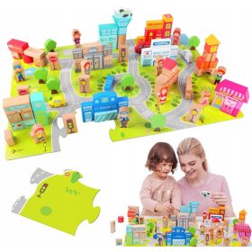 Leseni konstrukcijski bloki za ustvarjanje klasičnega mesta