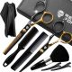  Škarje za striženje Renew Force Sharp + škarje za redčenje + cape gold and black set