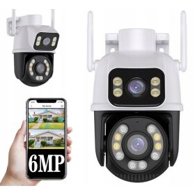   ZUNANJA KAMERA z dvema lečama VRTLJIVA IP DUAL ULTRA 6Mpix WIFI 4xZOOM IR