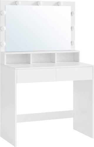  Songmics toaletna mizica bela bela 80 x 140 x 40 cm