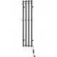 MEXEN Pino Električni Radiator z obešalkami 1405 x 347 mm Črn 250 W