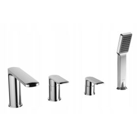   OMNIRES EBRO 4-luknja stojeca armatura za kad CUBIC - DOLG IZLIV