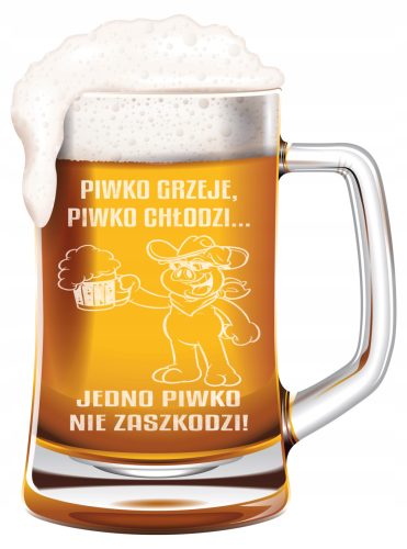 Vrček za pivo z graviranim imenom - Darilo za moškega