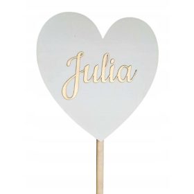   Srce z imenom za prvo sveto obhajilo, okrasek za ime za zatikanje, 20 cm
