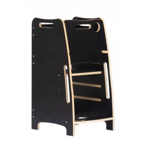 Kuhinjski pomočnik v črni barvi iz MDF materiala CMA