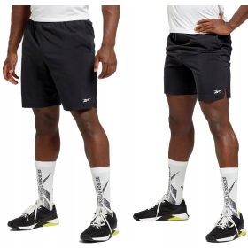   REEBOK MOŠKE TERMOAKTIVNE KRATKE HLAČE ZA VADBO ZA TELOVADNICO M