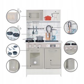   Lesena otroška kuhinja Ikonka KX6284 za zabavno ustvarjanje v kuhinji