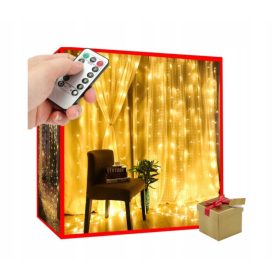 LED BOŽIČNA ZAVESA 3x3 Toplih Barv za Okna