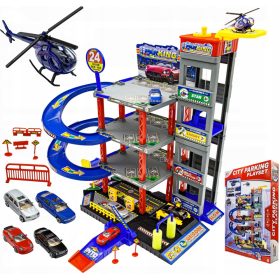   PARKIRNA GARAŽA Z DVIGALI, MYJNICO, HELIKOPTERJEM IN VZMETMI