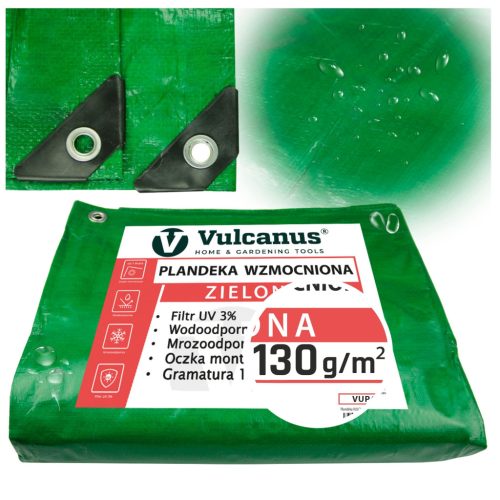 Vulkanus® Plandeka zaščitna 6x8m zelena - univerzalna zaščita za vsako vreme