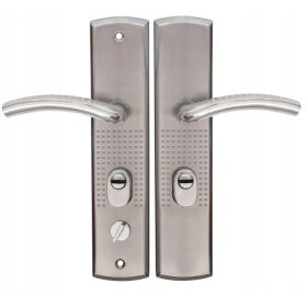   Kovinska kljuka za zunanja vrata FRIDA, razmik 68mm, satinirana, desna ročica