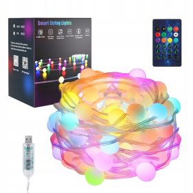 LED KROGLICE ZA JELKO, RGB 80, 10m