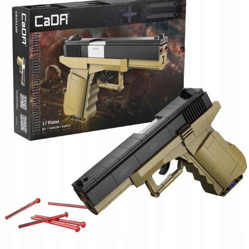 Kocke za gradnjo Cada Pištola Glock 17 Mehanska Pištola 338 elementov + 5 nabojev