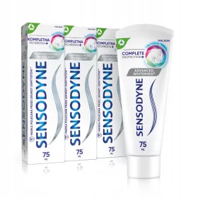   Senzitivna Kompletna Zaščita + belilna zobna pasta s fluoridom 75 ml x 3