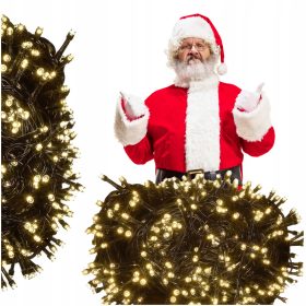   ZUNANJE DEKORATIVNE LUČKE ZA BOŽIČNO DREVO 500 LED 27,5 m TOPLO BELE VODOODPORNE TRPEŽNE