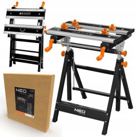   NEO Nastavljiva delovna miza, aluminijasta nosilnost 100 kg s čeljustmi