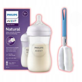   AVENT Butelka Natural Response proti kolikam 260 ml + Ščetka Gratis