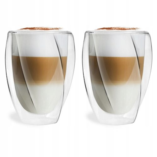 Kozarci za kavo in čaj Vialli Design s podvojeno steno 300ml 2 kos.