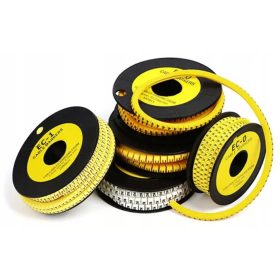 Markerji za kable EC-0, številke 0-9, črke A-Z, 100 kosov