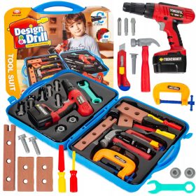 Komplet orodij za otroke v praktični kovček