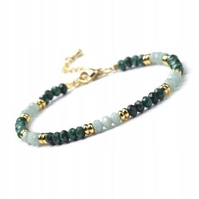 Zapestnica Malahit Amazonit 3x4mm