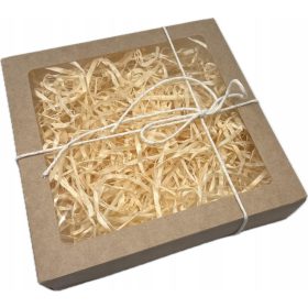   Božična darilna škatla z okencem 200x200x40mm 10 kosov + GRATIS