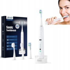   SEAGO S6 SONIČNA ZOBNA ŠČETKA Z INDUKCIJSKO POLNILNO POSTAJO IN 4 GLAVE