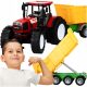 KMETIJSKI TRAKTOR VELIKAN S STROJI KIMION PREMIČNIMI DELI POGON 65 CM - IZJEMNO DARILNI SET ZA MALEGA FARMERJA