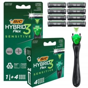  BIC Hybrid 3 Flex SENSITIVE Machine + 8 kartuš